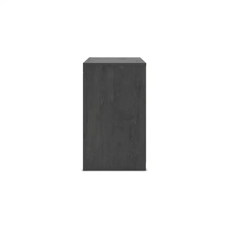 Comodino a 2 cassetti Candanew con porte di ricarica USB, grigio antracite