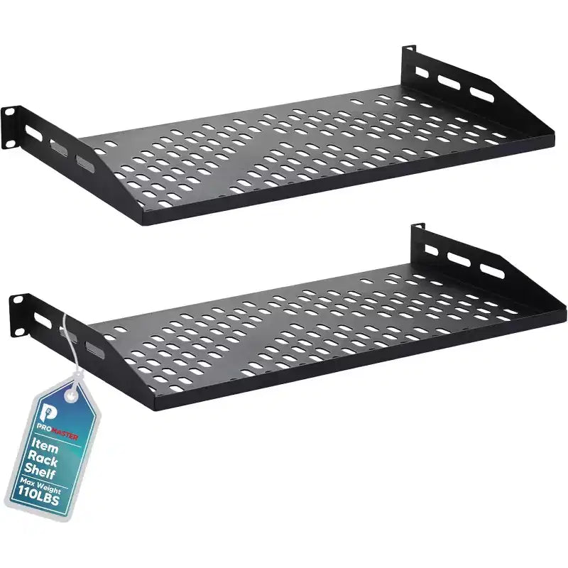 1U Server Rack Shelf, Universal Device Server Rack Mounting Tray 2 PCS Pack (1/b)