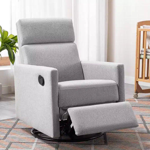 25.5W Rocker Recliner Swivel Chair, Modern Upholstered Accent Seating Nursery Chair Glider Chair for Living Room Bedroom-ModernLuxe