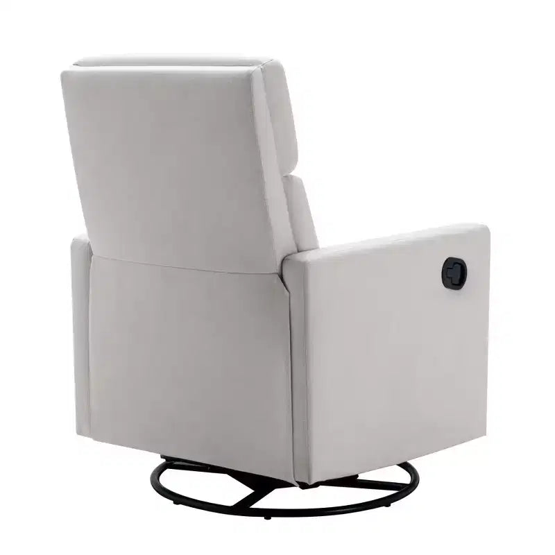 Poltrona girevole a dondolo da 25,5 W, sedia da vivaio con sedile imbottito moderno, sedia a dondolo per soggiorno e camera da letto