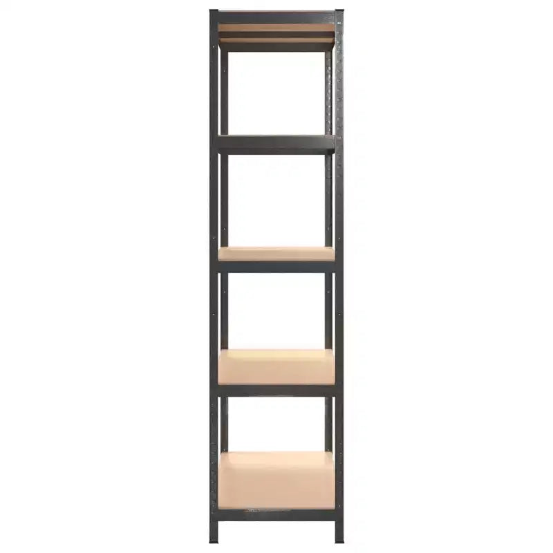 vidaXL Scaffale a 5 Ripiani Resistente Acciaio e Legno, Grigio