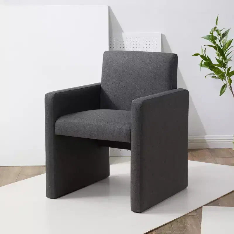 Sedia da pranzo in lino Maisey - SFV5053 - Grigio antracite