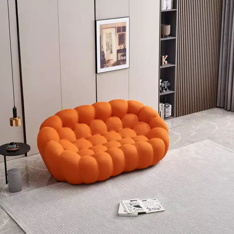 MAYEERTY 74.8 Divanetto Moderno Bubble a 2 Posti, Divano Imbottito in Tessuto a Rete 3D per Soggiorno