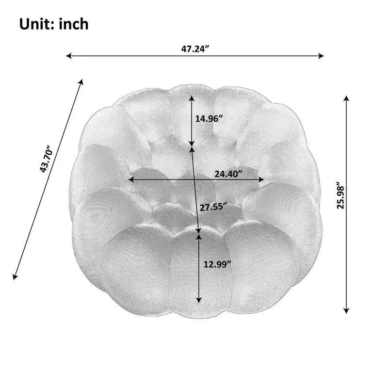 MAYEERTY 74.8 Divanetto Moderno Bubble a 2 Posti, Divano Imbottito in Tessuto a Rete 3D per Soggiorno