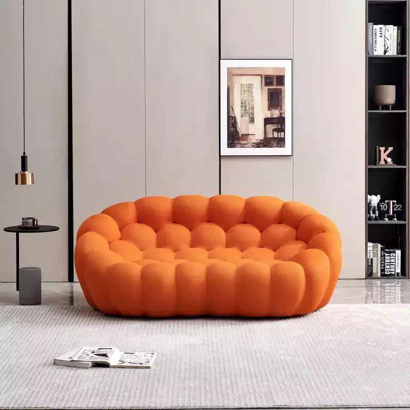 MAYEERTY 74.8 Divanetto Moderno Bubble a 2 Posti, Divano Imbottito in Tessuto a Rete 3D per Soggiorno
