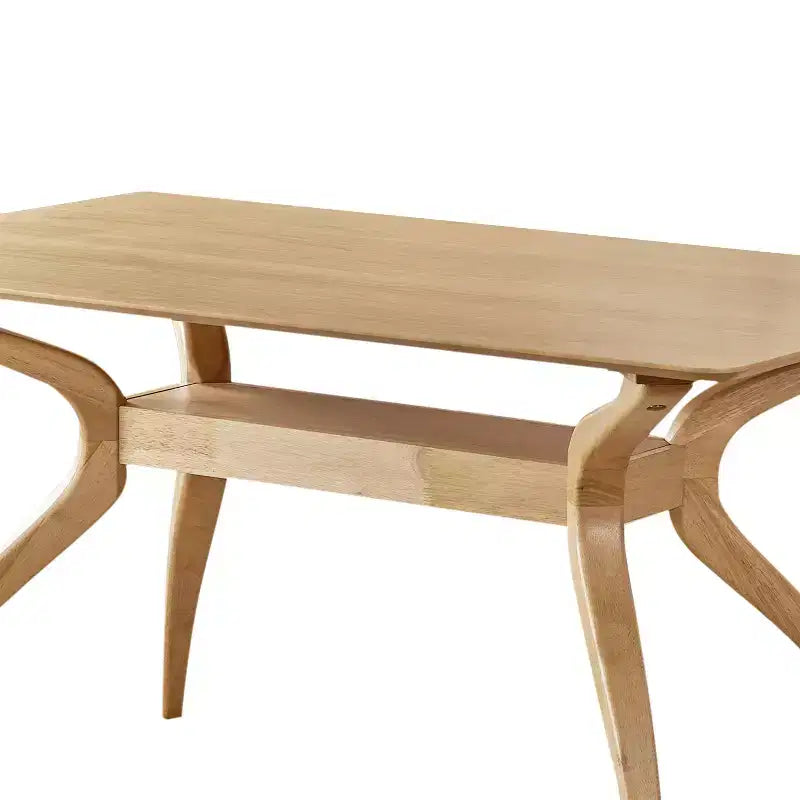 Tavolo da Pranzo Rettangolare Moderno di Metà Secolo Salli in Legno