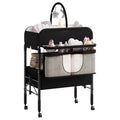 GustoWave Baby Changing Table with Storage,Foldable Diaper Changing Station with 2 Baskets, Height-Adjustable Waterproof Table for Newborns & Infants