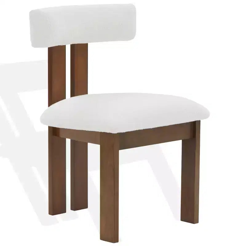 Sedia da pranzo Macey Boucle - SFV4859 - Avorio/Noce