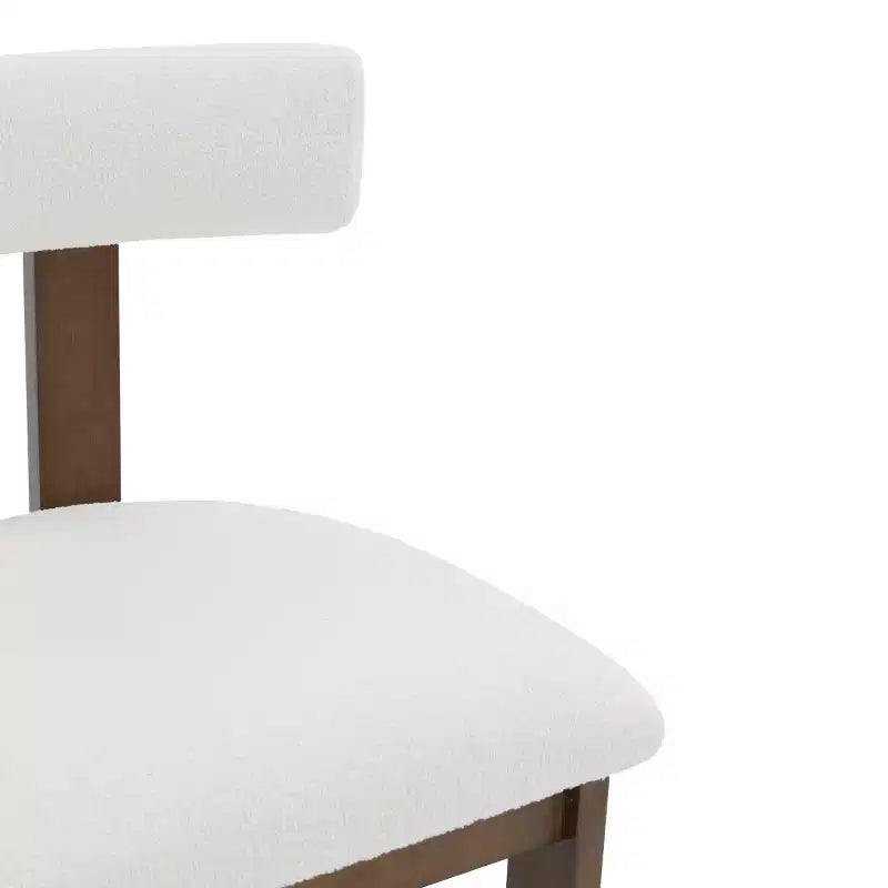 Sedia da pranzo Macey Boucle - SFV4859 - Avorio/Noce