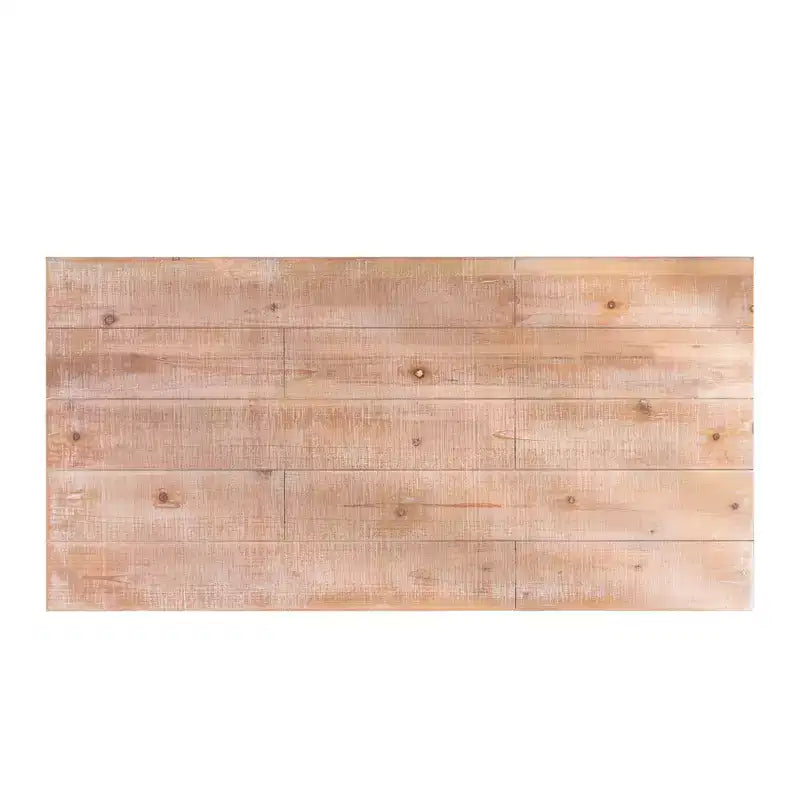 Tavolino da caffè rettangolare in legno Halston Modern Rustic con base a blocco