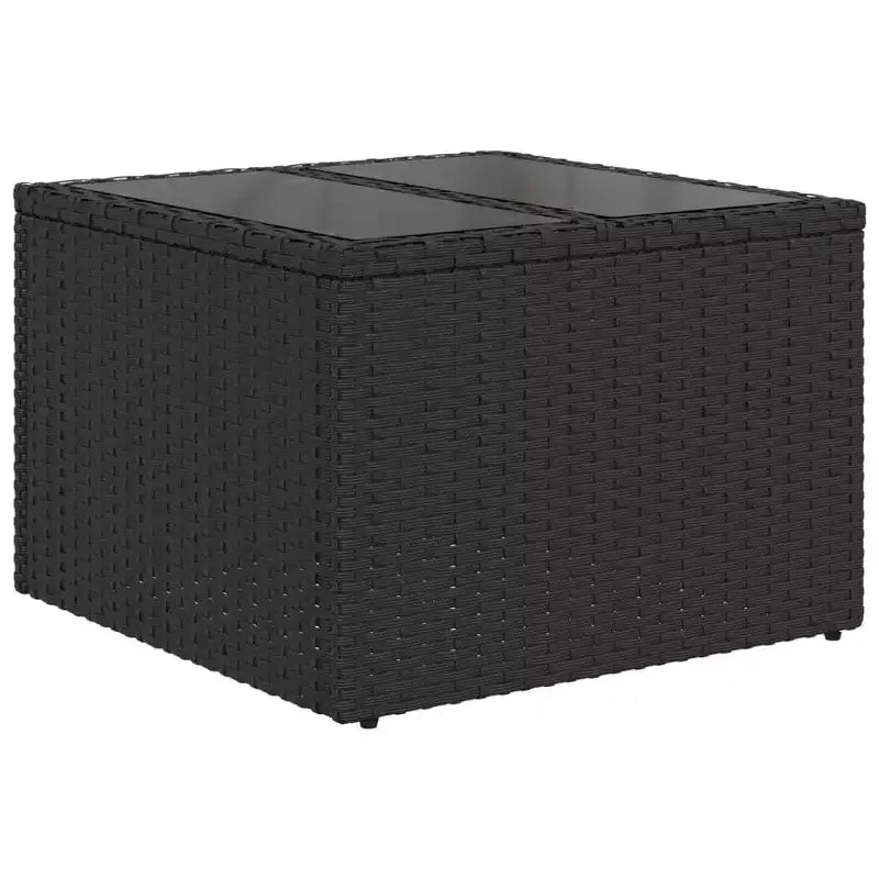 vidaXL Set divani da giardino in polyrattan nero, grande, componibile