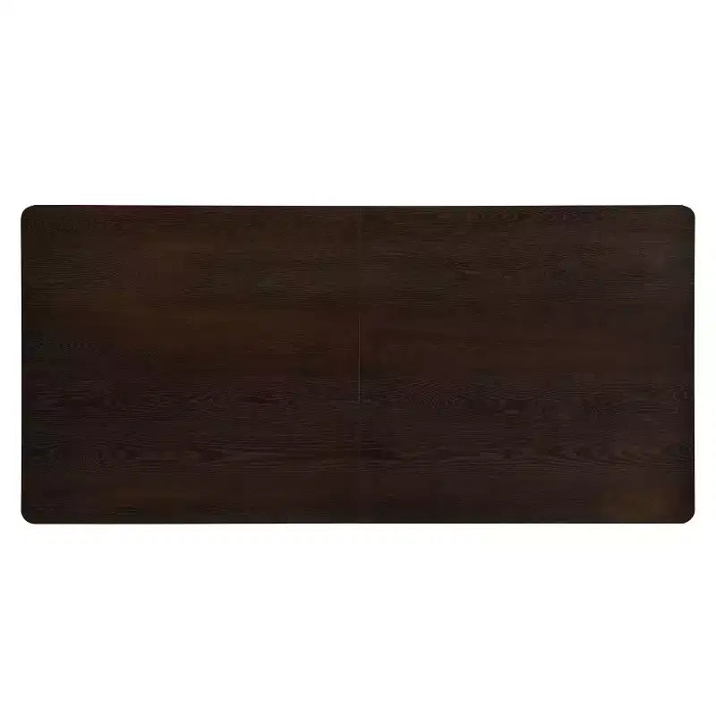 Eloise Moderno Tavolo da pranzo rettangolare oversize 84" 8 posti con base a piedistallo Marrone scuro