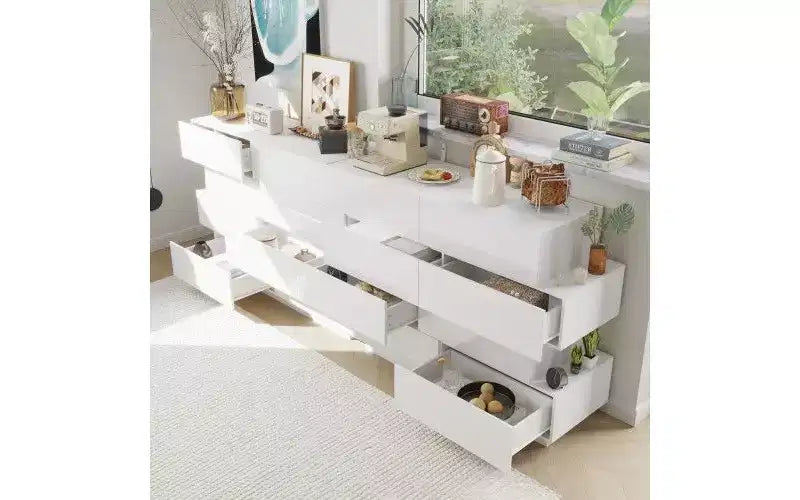 Cassettiera Famapy con struttura bianca non abbinata dal design creativo, 8 cassetti